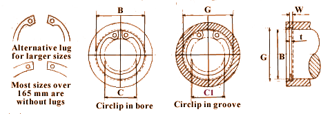 STANDARD INTERNAL CIRCLIPS